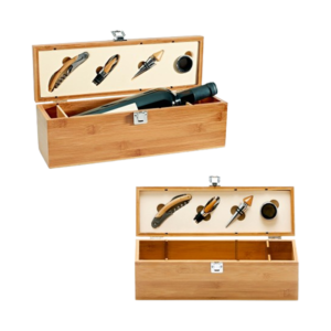 SET DE VINO DE MADERA